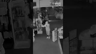 Security camera shows a man breaking into a Utah bike shop [upl. by Bertasi]