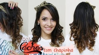 Como fazer cachos com a chapinha  Fácil e rápido [upl. by Nylekoorb]