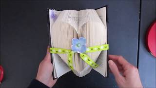 Book Folding Art  Heart Love [upl. by Nemraciram]