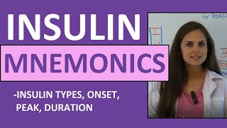 Insulin Onset Peak Duration Mnemonic Nursing  Types of Insulin Nursing NCLEX Review [upl. by Takeo]