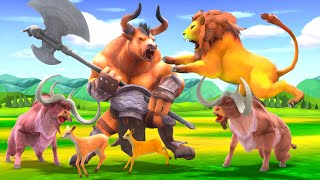 Telugu Stories  Powerful Buffalo Deer And Fierce Lion Telugu Kathalu  Panchatantra Bedtime Stories [upl. by Bannasch795]