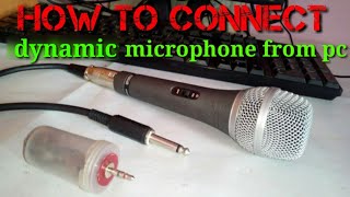 how to connect dynamic microphone to computer [upl. by Alexio570]