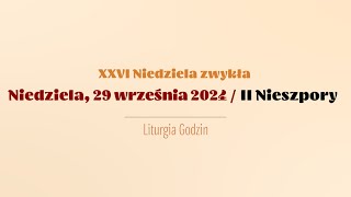 Nieszpory  29 września 2024  II Nieszpory [upl. by Ahsikyt]