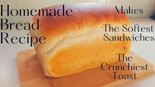 Easy Bread Loaf Recipe The Softest Tastiest Bread Ever [upl. by Aisinut674]