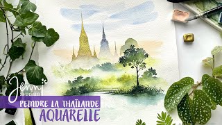 DÉMO AQUARELLE  Un printemps en Thaïlande [upl. by Westhead]