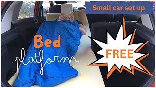 Car Camping  I built a FREE sleeping platform [upl. by Latsyk]