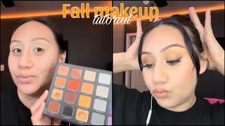 Fall Makeup 🍂 Eyeshadow tutorial  Thanksgiving Glam 🤎 [upl. by Eneri]