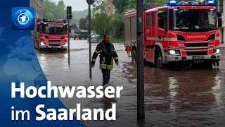 Dauerregen und Hochwasser Ausnahmezustand im Saarland – Teile von RheinlandPfalz auch betroffen [upl. by Pearce610]