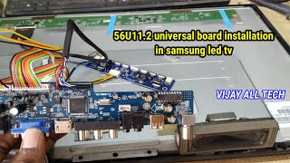 Universal led tv board installation in samsung LED tv  56u112 board installation  in telugu [upl. by Enid186]