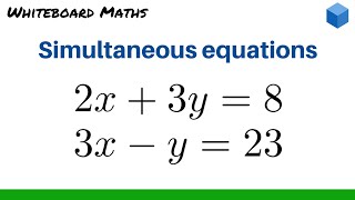 Solving simultaneous equations by elimination [upl. by Av]