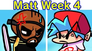 Friday Night Funkin  VS Matt Full Week 4  Cutscenes amp Ending Wiik 4 FanMade FNF MODHardWii [upl. by Solahcin]