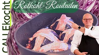 Safitge Kohlrouladen vom Rotkohl mit Rinderhack und viel Soße Rezept [upl. by Ariek]