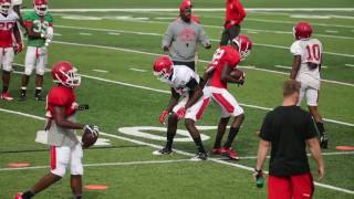 Rutgers defensive backs work on tackling [upl. by Petigny]