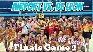 Finals Game 2  Airport vs De Leon  4th Quarter  InterBarangay Basketball League [upl. by Gona943]