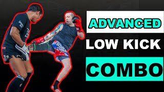 Advanced Muay Thai Low Kick Combination  Broken Rhythm Setup [upl. by Eniamraj]