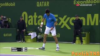 Novak Djokovic lomi reket protiv Mareja 2017 [upl. by Banks]