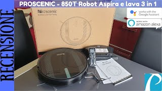 RECENSIONE  Proscenic 850T Robot da 3000 PA Aspirapolvere 3 in 1 Aspira e Lava i pavimenti insieme [upl. by Eisle]