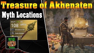 Assassin Creed Origins  Treasure of Akhenaten  Myth Locations [upl. by Atiram]