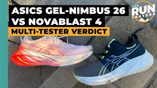 Asics Novablast 4 vs Asics GelNimbus 26 Which Asics shoe is best for you [upl. by Airoled]