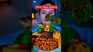 Pork ribs Eating🥩mukbang pork porkbelly shorts [upl. by Atima]