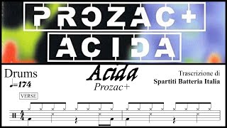 Acida  Prozac drumless  spartito PDF [upl. by Mian523]