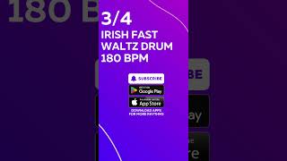 34 IRISH FAST WALTZ DRUM 180 BPM  Drum Loop drumloop drumbeats [upl. by Ealasaid]