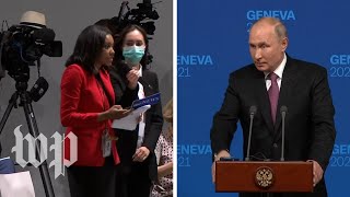 Reporter asks Putin why his political opponents are ‘dead in prison or poisoned’ [upl. by Rabkin992]