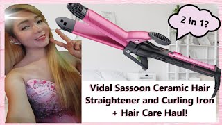 Vidal Sassoon 32mm Tourmaline Ceramic 2 in 1 Straightener  Curling Iron  Haul [upl. by Arraik]