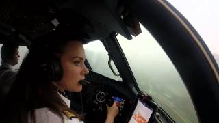 Cockpit View InterSky ATR72600 VFR Valley Departure Sion SIRLSGS [upl. by Ragde]