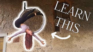 Shoulder Straddle  AERIAL HOOP TUTORIAL [upl. by Burck]