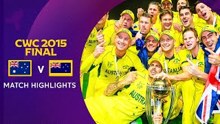 Cricket World Cup 2015 Final Australia v New Zealand  Match Highlights [upl. by Aciram895]