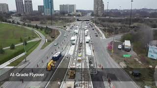 Eglinton Crosstown Surface Flyover  December 2020 [upl. by Annaet]