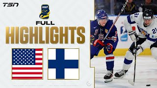 USA vs Finland FULL HIGHLIGHTS  2024 World Junior Championship SemiFinal [upl. by Aisac]