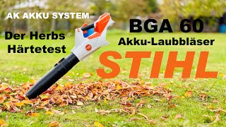 STIHL BGA 60  Kraftvoller AkkuLaubbläser für müheloses Laubentfernen [upl. by Nwahsav847]