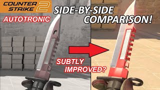 CS2 Autotronic Knife Skin Subtly Improved SideBySide Comparison [upl. by Cyrilla382]