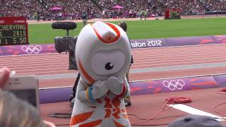 London 2012 Olympics  Wenlock dancing in the Olympic Stadium [upl. by Reyam]