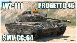 Progetto 46 WZ111 amp SMV CC64 • WoT Blitz Gameplay [upl. by Adnahcir]