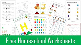 MegaWorkbook  Free Worksheets For Preschool And Kindergarten  How To Print And Download Worksheets [upl. by Sinnel834]