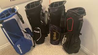 2022 Golf Bag Review amp Comparison Ping Hoofer Taylormade Flextech Titleist Players4 [upl. by Akeit]