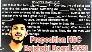 Preposition HSC  Rajshahi Board 2023  rajshahiboard2023prepositionhsc [upl. by Leinahtam]