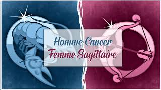 Homme Cancer ♋ Femme Sagittaire ♐ Compatibilité Astrologique Amoureuse [upl. by Kcirdez]