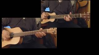 Playing Uku Bass like Rockabilly Upright Bass and traveler guitar [upl. by Frasch843]