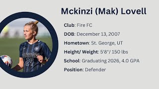 Mckinzi Lovell  Fall 2024 Highlights [upl. by Ridley657]