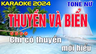 Thuyền Và Biển Karaoke Tone Nữ  Beat Chuẩn  Minh Điệp Organ [upl. by Muller]