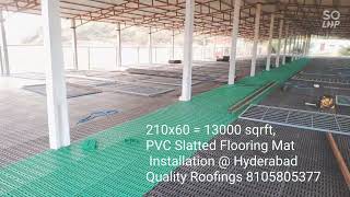 PVC Slatted Flooring Mat installation completed  Hyderabad Quality Roofings 8105805377 [upl. by Aicertal]