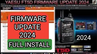 YAESU FT5D  FIRMWARE UPDATE 2024 v113102 [upl. by Reddin]