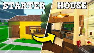 Renovating the BLOXBURG STARTER HOUSE Into a REALISTIC HOME [upl. by Otrebilif]