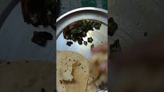 Bhindi ki sabji aur roti food song YouTube short [upl. by Mahsih]