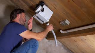 How to Install a Whole House Dehumidifier  DryFan  No water hose needed by Ecor Pro [upl. by Jandy]