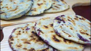 Easy No Bake Ube and Choco Piaya Recipe Filipino Flatbread Dessert [upl. by Thomey]